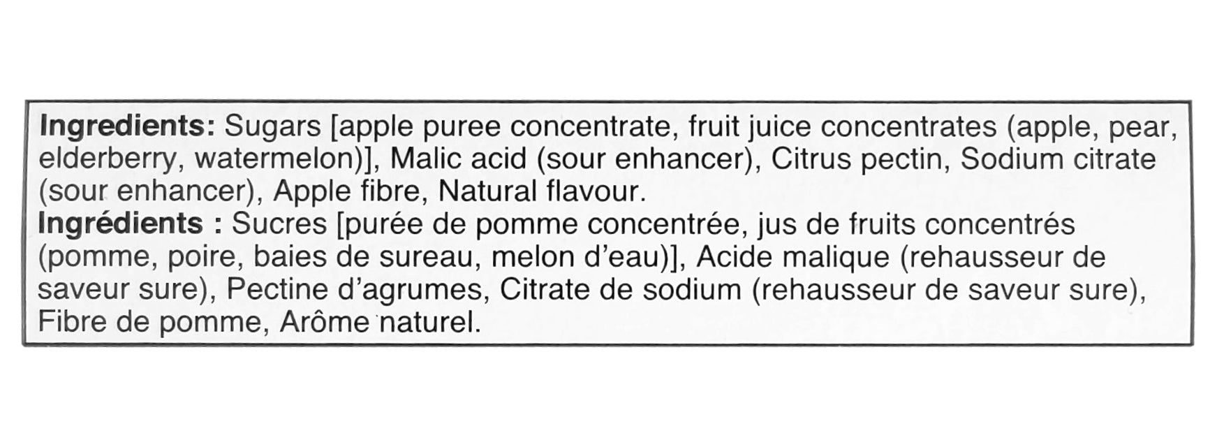 SunRype Fruit to Go Sour Bites, Sour Watermelon, 8 pouches x 14g, 112g/4 oz. Box